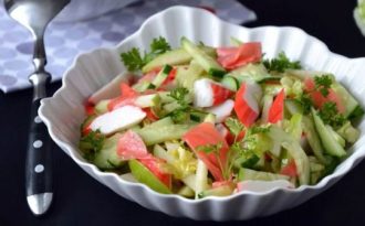 Рецепт приготовления салата с имбирем